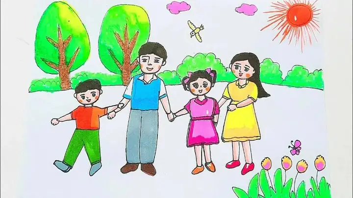 99+ Bức Tranh Đời Sống Gia Đình Ý Nghĩa Và Đơn Giản Nhất - Hướng Dẫn Chi Tiết