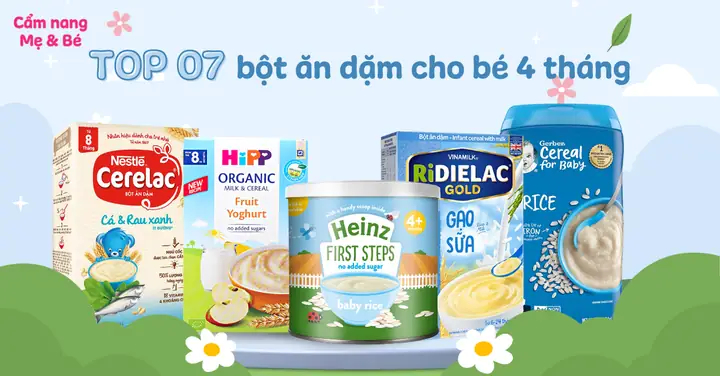 Top Bột Ăn Dặm Cho Bé 4 Tháng Tuổi Tốt Nhất: Chọn Lọc Thương Hiệu & Hướng Dẫn Sử Dụng