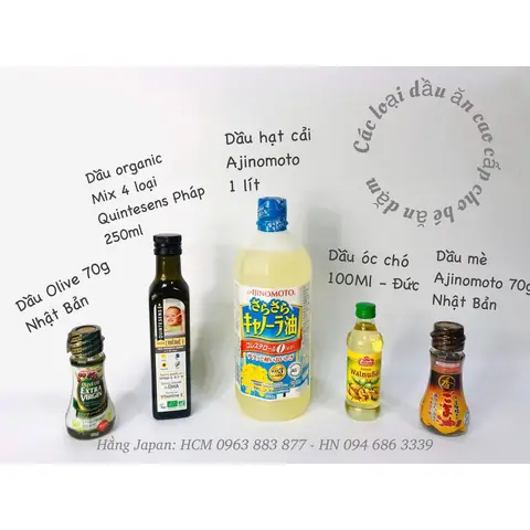 Dầu Ăn Dặm Cho Bé Của Nhật: Chọn Loại Nào Tốt, An Toàn & Dinh Dưỡng Nhất?