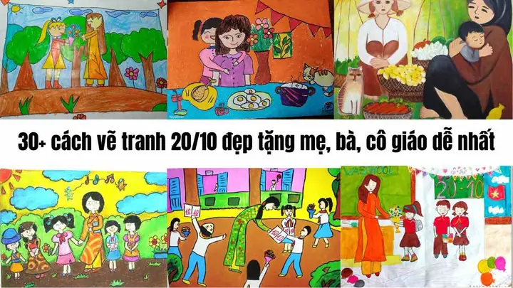 Tuyển Tập Những Bức Tranh Vẽ Ngày 20/10 Đẹp Nhất & Ý Nghĩa Nhất Tặng Cô, Mẹ, Bà Tuyển Tập Những Bức Tranh Vẽ Ngày 20/10 Đẹp Nhất & Ý Nghĩa Nhất Tặng Cô, Mẹ, Bà