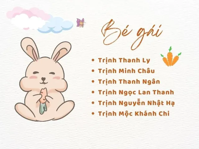 Bố Họ Trịnh Đặt Tên Con Là Gì? Gợi Ý 100+ Cách Đặt Tên Hay, Ý Nghĩa Cho Bé Trai Và Bé Gái Bố Họ Trịnh Đặt Tên Con Là Gì? Gợi Ý 100+ Cách Đặt Tên Hay, Ý Nghĩa Cho Bé Trai Và Bé Gái