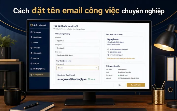 Hướng Dẫn Cách Đặt Tên Email Cá Nhân Chuyên Nghiệp, Dễ Nhớ Và Ít Bị Trùng Hướng Dẫn Cách Đặt Tên Email Cá Nhân Chuyên Nghiệp, Dễ Nhớ Và Ít Bị Trùng