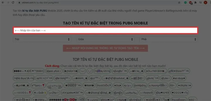 Hướng Dẫn Cách Đặt Tên Kí Tự Đặc Biệt Trong PUBG Mobile Chuẩn Xác Và Không Bị Lỗi