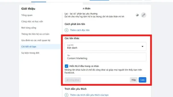 Cách Đặt Tên Nhỏ Trên Facebook Bằng Điện Thoại Và Máy Tính Nhanh Chóng