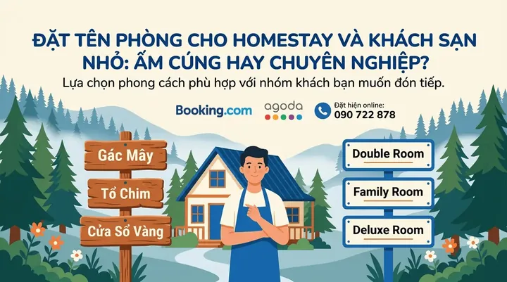 Hướng Dẫn Cách Đặt Tên Phòng Khách Sạn Khoa Học Giúp Tối Ưu Doanh Thu