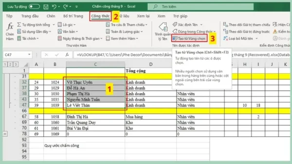 Hướng Dẫn Cách Đặt Tên Trong Excel Đơn Giản, Nhanh Chóng Và Quản Lý Dữ Liệu Hiệu Quả