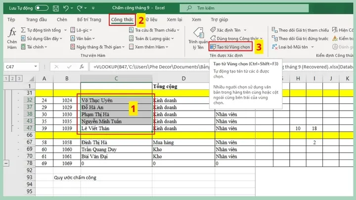 Cách Đặt Tên Hàng Loạt Dựa Trên Tiêu Đề Bảng Tính Với Create From Selection? Cách Đặt Tên Hàng Loạt Dựa Trên Tiêu Đề Bảng Tính Với Create From Selection?