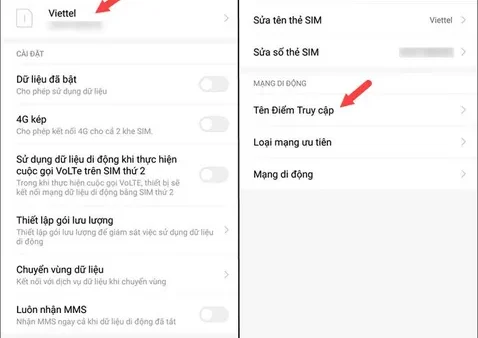 Hướng Dẫn Cài Đặt Tên Điểm Truy Cập (APN) Mạng Viettel Chi Tiết Cho Điện Thoại
