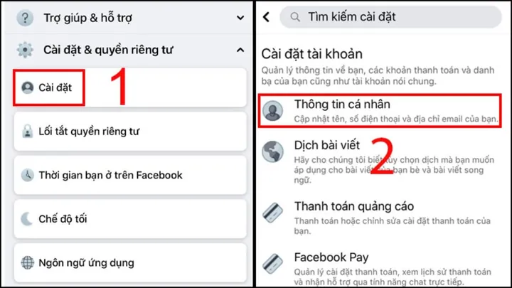 Bước 2: Truy Cập Vào Mục Trung Tâm Tài Khoản Và Thông Tin Cá Nhân Ở Đâu? Bước 2: Truy Cập Vào Mục Trung Tâm Tài Khoản Và Thông Tin Cá Nhân Ở Đâu?