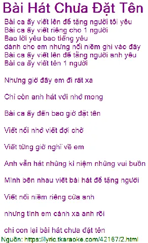 Chưa Đặt Tên: Tổng Hợp Lời Bài Hát, Hợp Âm Và Các Phiên Bản Trình Bày Nổi Bật Chưa Đặt Tên: Tổng Hợp Lời Bài Hát, Hợp Âm Và Các Phiên Bản Trình Bày Nổi Bật