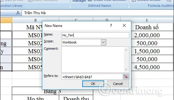Hướng Dẫn 4 Cách Đặt Tên Bảng Excel Đơn Giản Và Tối Ưu Quản Lý Dữ Liệu Hiệu Quả