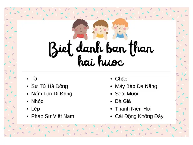 Top 999+ Biệt Danh Cho Bạn Thân Hay, Hài Hước, Lầy Lội Và Bá Đạo Nhất Top 999+ Biệt Danh Cho Bạn Thân Hay, Hài Hước, Lầy Lội Và Bá Đạo Nhất