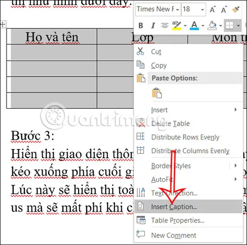 Đặt Tên Cho Bảng Trong Word Sử Dụng Tính Năng Insert Caption Như Thế Nào? Đặt Tên Cho Bảng Trong Word Sử Dụng Tính Năng Insert Caption Như Thế Nào?