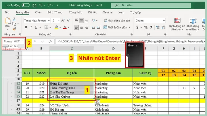 Làm Thế Nào Để Đặt Tên Vùng Dữ Liệu Bằng Hộp Name Box?