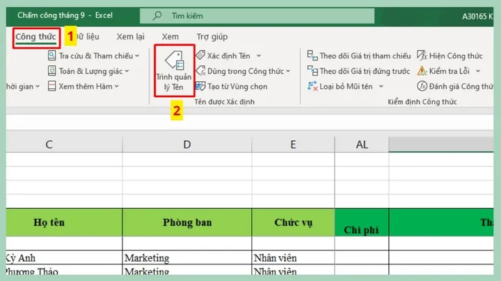 Cách Xem, Chỉnh Sửa Hoặc Xóa Tên Vùng Dữ Liệu Trong Name Manager Ra Sao?
