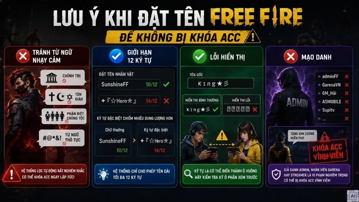 Cách Khắc Phục Lỗi Tên FF Hiển Thị Thành Ô Vuông Trống