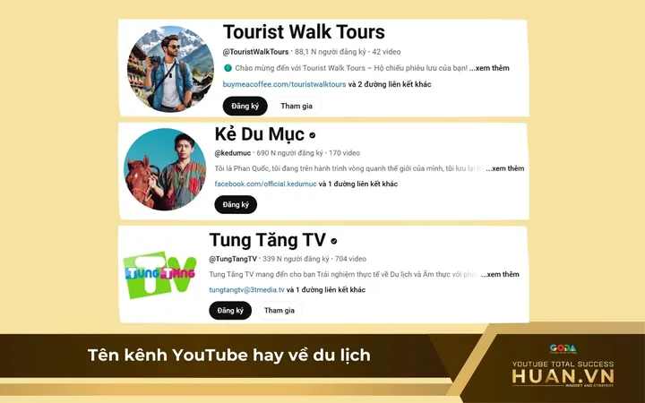 Tên Kênh Youtube Hay Về Chủ Đề Du Lịch Và Trải Nghiệm Thực Tế