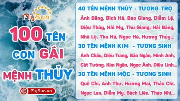 Gợi Ý Danh Sách Tên Con Gái Mệnh Thủy Hay, Ý Nghĩa Và Hợp Phong Thủy Năm 2026