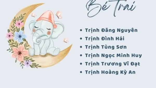 Gợi Ý Cách Đặt Tên Con Họ Trịnh Hay, Ý Nghĩa Và Hợp Phong Thủy Cho Bé Trai, Bé Gái