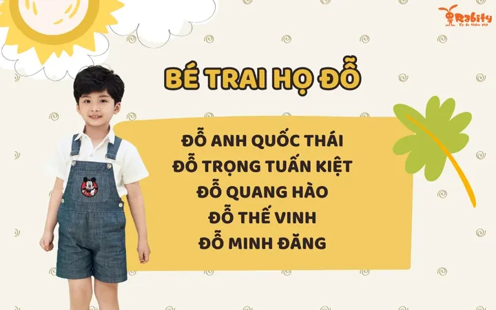 Danh Sách Tên Hay Cho Bé Trai Các Họ Đỗ, Bùi, Võ, Đặng Và Các Họ Khác