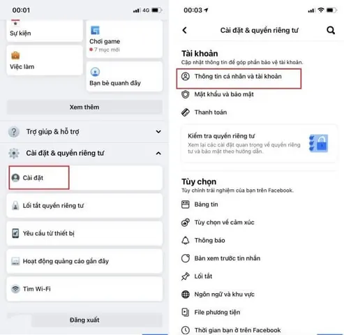 Bước Vào Trung Tâm Tài Khoản Để Chọn Trang Cá Nhân