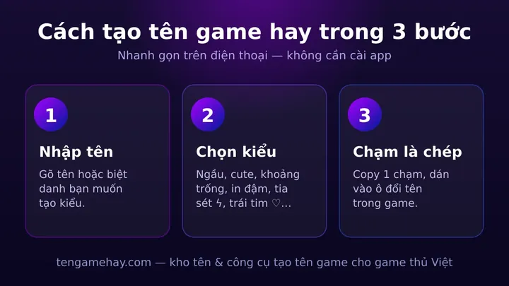 Đặt Tên Game Hay 2026: Kho Nickname, Kí Tự Đặc Biệt Và Cách Tạo Tên Độc Lạ Cho Game Thủ