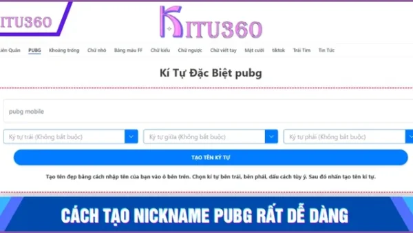 Cách Đặt Tên Game PUBG 2026: Kho Tên Ngầu, Ký Tự Đặc Biệt & Hướng Dẫn Đổi Tên Hợp Lệ