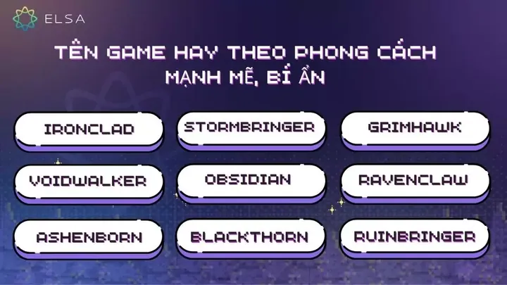 Tên Game Tiếng Anh Hay Và Ngầu Cho Nam Thể Hiện Cá Tính Mạnh Mẽ