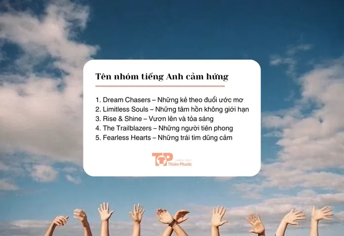 200+ Tên Nhóm Hay Bằng Tiếng Anh Độc Lạ, Ý Nghĩa Và Cực Ngầu Cho Team Của Bạn 200+ Tên Nhóm Hay Bằng Tiếng Anh Độc Lạ, Ý Nghĩa Và Cực Ngầu Cho Team Của Bạn