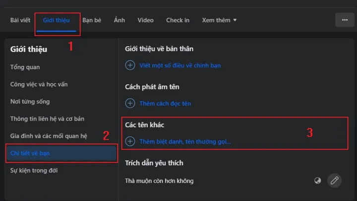 Bước 2: Chọn Tài Khoản Facebook Và Tiến Hành Đổi Tên Khác Bước 2: Chọn Tài Khoản Facebook Và Tiến Hành Đổi Tên Khác