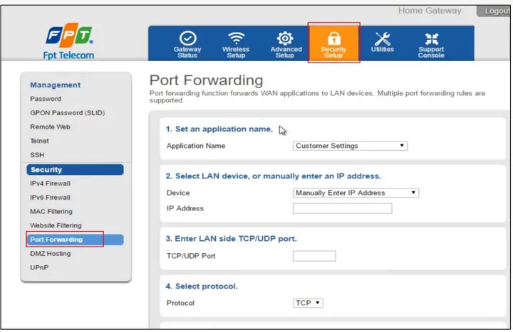 Bước 3: Cách Mở Port Trên Các Modem Mạng Thông Dụng Và Gán Thiết Bị Bước 3: Cách Mở Port Trên Các Modem Mạng Thông Dụng Và Gán Thiết Bị