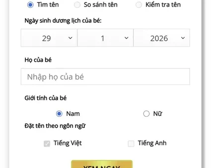 Top Phần Mềm Đặt Tên Cho Con Theo Phong Thủy Và Thần Số Học Tốt Nhất 2026