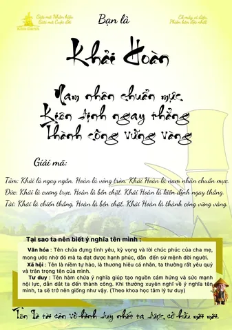 Ý Nghĩa Tên Xuân Hoàn Trong Phong Thủy, Thần Số Học Và Gợi Ý Tên Đệm Hay