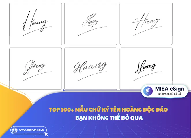 Gợi Ý Các Chữ Ký Đẹp Và Ấn Tượng Dành Cho Người Tên Hoàng Ân