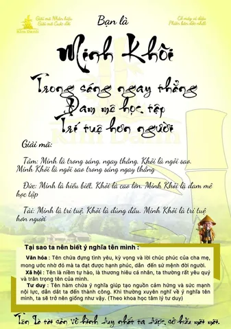 Những Lưu Ý Quan Trọng Khi Đặt Tên Nguyễn Hữu Minh Khôi Cho Bé